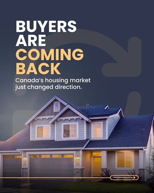 Carousel opening on Buyers Are Coming Back, about Canada's housing market changing direction, published 7 Aug 2026